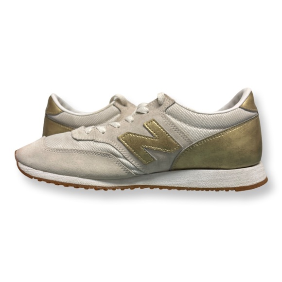 New Balance ❗️620 Sneakers For J.Crew Women’s 8.5 Beige & Gold - Picture 3 of 7
